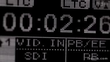 运行时间码在pro hd VCR正面视图